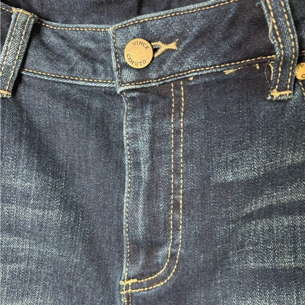 Vince Camuto Dark Wash High Waist Straight Jeans 32/14